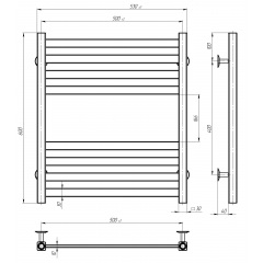 Полотенцесушитель электрический Magnus П8 500х600 Deffi Хром JD04 (A.MA.60.50.8.E.C.R.2) Кременчуг