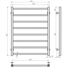 Рушникосушарка електрична Forest П8 600х800 Deffi Чорний JD04 (A.FR.80.60.8.E.B.L.2) Кропивницький