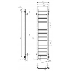 Рушникосушарка водяна Magnus П15 200х600 Deffi Хром (A.MA.60.20.15.C.C) Хуст