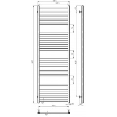 Полотенцесушитель электрический Magnus П20 500х1600 Deffi Хром JD04 (A.MA.160.50.20.E.C.R.2) Винница