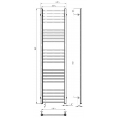 Рушникосушарка електрична Lima П25 400х1600 Deffi Білий WD04 (A.LI.160.40.25.E.W.R.4) Доманівка