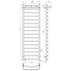 Полотенцесушитель электрический Классик N П16 500х1700 Deffi Черный JD03 (C.KN.170.50.16.E.B.L.1) Жмеринка