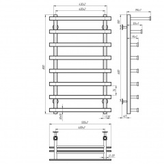 Полотенцесушитель водяной Agata П8 400x800 Deffi Хром (A.AG.80.40.8.C.A) Михайловка