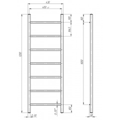 Рушникосушарка електрична Оріон П7 400х1400 Deffi Хром JD03 (C.OR.120.40.7.E.C.R.1) Слов'янськ