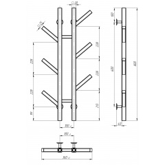 Рушникосушарка водяна Sakura П6 100х800 Deffi Білий (A.SR.80.10.6.W.A.4) Токмак