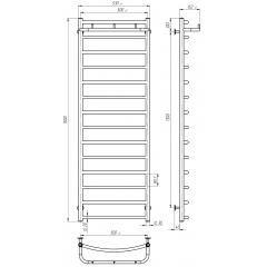 Полотенцесушитель электрический Классик N П14 500х1500 Deffi Хром JD03 (C.KN.150.50.14.E.C.R.1) Лубны