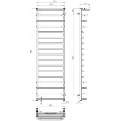 Рушникосушарка електрична Юність П17 500х1700 Deffi Чорний JD03 (C.YU.170.50.17.E.B.L.1) Вишгород