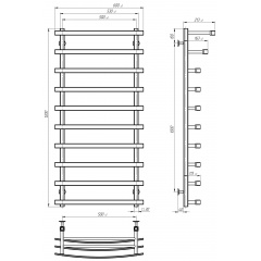 Рушникосушарка водяна Lotos П10 500х1200 Deffi Хром (A.LO.120.50.10.C.C) Ковель