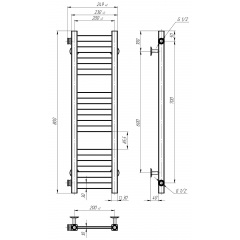Рушникосушарка електрична Magnus П12 200х800 Deffi Хром JD04 (A.MA.80.20.12.E.C.L.2) Павлоград