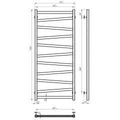 Рушникосушарка водяна Alpha П11 500х1200 Deffi Хром (A.AL.120.50.11.C.C) Бородянка