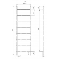 Полотенцесушитель электрический Орион П8 400х1400 Deffi Хром JD03 (C.OR.140.40.8.E.C.L.1) Первомайск