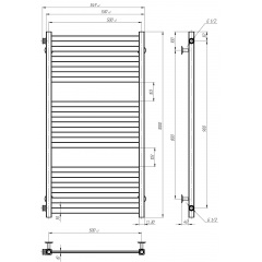 Рушникосушарка водяна Magnus П15 500х1000 Deffi Хром (A.MA.100.50.15.C.B) Коломия