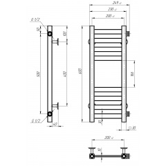 Рушникосушарка водяна Magnus П8 200х11600 Deffi Хром (A.MA.160.20.8.C.C) Обухів