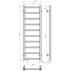 Рушникосушарка електрична Forest П10 300х1000 Deffi Білий WD04 (A.FR.100.30.10.E.W.L.4) Буча