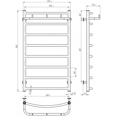Рушникосушарка електрична Класік N П8 500х900 Deffi Білий WD03 (C.KN.90.50.8.E.W.R.1) Кам'янське