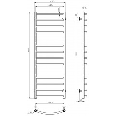 Рушникосушарка електрична Класік Еліт П12 400х1200 Deffi Хром JD03 (C.KE.120.40.12.E.C.R.1) Кропивницький