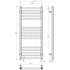 Рушникосушарка водяна Lima П15 400х1000 Deffi Хром (A.LI.100.40.15.C.B) Київ