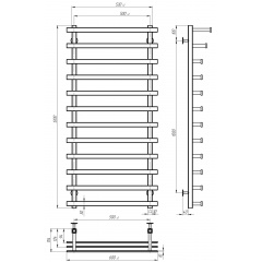 Рушникосушарка водяна Breeze П12 500x1200 Deffi Білий (A.BZ.120.50.12.W.B) Васильків