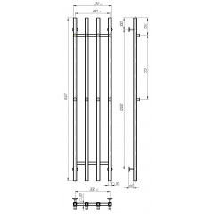 Полотенцесушитель электрический Split П4 300х1400 Deffi Хром JD04 (A.SP.140.30.4.E.C.R.2) Хмельницкий
