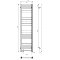 Рушникосушарка електрична Lima П20 300х1300 Deffi Хром JD04 (A.LI.130.30.20.E.C.L.2) Ізмаїл