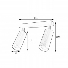 Светильник MSK Electric Tube спот с поворотными механизмами MR 1105-2 GR Коростень