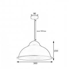 Світильник підвісний у стилі лофт MSK Electric Dome СП 3614 BK+GD Жмеринка