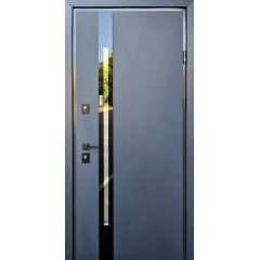 Двері вхідні металеві вуличні Страж Пруф / STRAJ PROOF Slim S Антрацит 970х2040х80 Ліве/Праве Київ