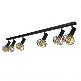 Світильник лофт MSK Electric Lotus стельовий NL 14151-6 BK