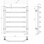 Рушникосушарка електрична Терма П6 500х600 Deffi Хром JD03 (C.TE.60.50.6.E.C.R.1) Нова Прага