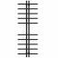 Рушникосушарка водяна Gray П10 60х1450 Deffi Чорний (A.GY.145.6.10.B.A) Хмільник
