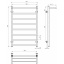 Рушникосушарка електрична Терма П8 500х800 Deffi Чорний JD03 (C.TE.80.50.8.E.B.L.1) Золотоноша