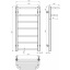Полотенцесушитель электрический Lux Hotel П7 400х800 Deffi Хром JD04 (A.LH.80.40.7.E.C.R.2) Вишневое