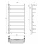 Полотенцесушитель электрический Юность П9 500х900 Deffi Черный JD03 (C.YU.90.50.9.E.B.R.1) Долина