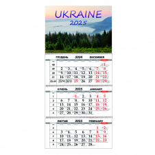 Квартальный настенный календарь на 2025 Vivay Украина 30x65 см Разноцветный (hub_cnpikh)