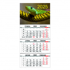 Квартальный настенный календарь на 2025 Vivay Год Змеи 30x65 см Разноцветный (hub_x920eu)
