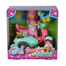 Игровой набор Эви Traveling on a scooter with animals с аксессуарами Simba OL227001