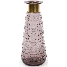 Ваза настільна для квітів Ancient Glass настільна діаметр 14х35.5 см, фіолетове скло Bona DP41693