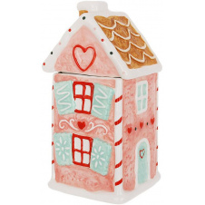 Емкость с крышкой BonaDi Marshmallow-Gingerbread House для сыпучих продуктов 1000 мл Разноцветный DP233121