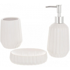 Набор керамических аксессуаров для ванной комнаты Milky White 3 предмета ceramic DP219255 BonaDi