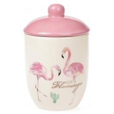 Банка Bona керамическая Pink Фламинго 500 мл с крышкой DP37793