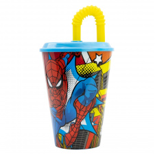Стакан для детей с трубочкой 430 мл Stor Spider-Man (74730)