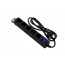 Мережевий фільтр подовжувач 2E U05ES15M1.5BK 5 розеток 1,5 black