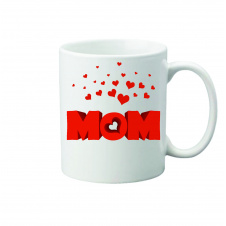 Чашка з принтом Vivay Mom 330 мл Білий (hub_4omjmy)