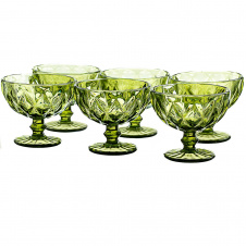 Стеклянные креманки 300 мл Verde brillante Lefard AL91090