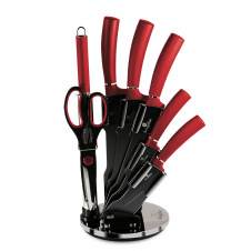 Набор ножей на подставке 8 предметов Berlinger Haus Metallic Line Burgundy Edition (BH-2562)
