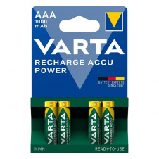 Аккумуляторные батарейки AAA VARTA ACCU AAA 1000mAh BLI 4 шт (READY 2 USE)