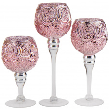 Подсвечники Unicorn Studio Rozerio 3 шт Pink (AL218319)