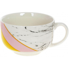 Фото - Кружка (чашка) фарфоровая Marble 500мл Pink-Gray Bona DP118112 Кружка (чашка) фарфоровая Marble 500мл Pink-Gray Bona DP118112