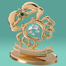 Декоративна фігурка знак зодіаку Crystocraft Рак 5,5*8,5*3,2 см Gold SK16389