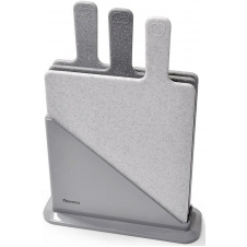 Набор Fissman 3 разделочные доски 32х19см на подставке gray DP37936